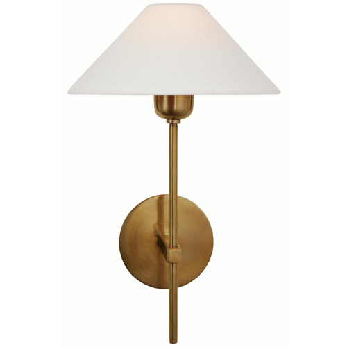 Visual Comfort Signature Collection J. Randall Powers Hackney Hand-Rubbed Antique Brass Sconce