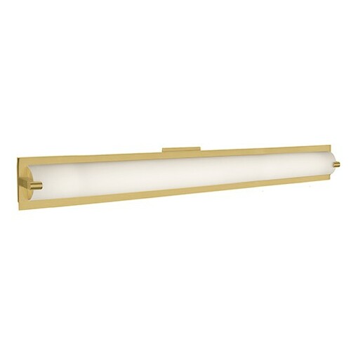 Lighthouse Brushed Gold LED Vertical Bathroom Light by Kuzco Lighting