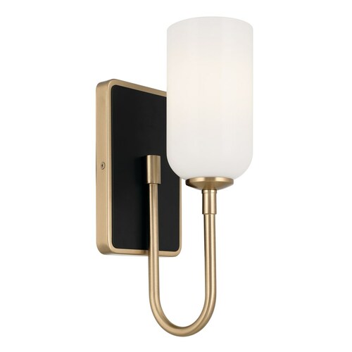 Solia Champagne Bronze & Black Sconce by Kichler Lighting
