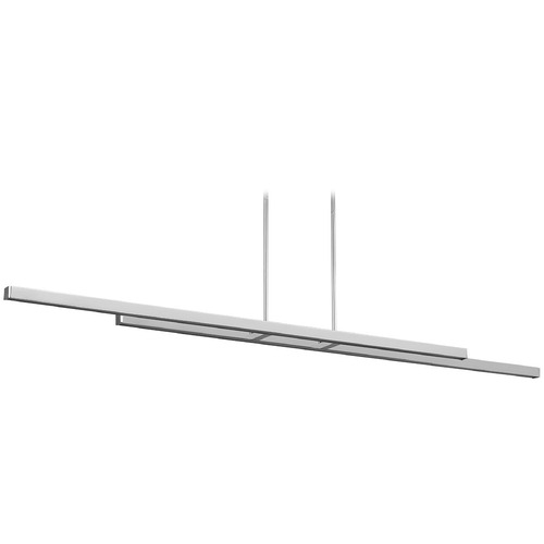 Visual Comfort Modern Collection Stagger Polished Stainless Steel LED Island Light