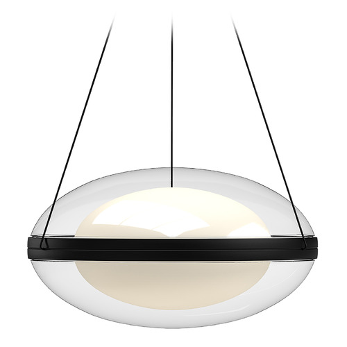 Kuzco Lighting Virgo Black LED Pendant Light with Oval Shade
