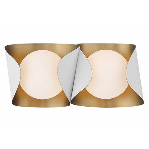 Minka Lavery Kevin Von Kluck Flare Sand White & Legacy Brass Bathroom Light