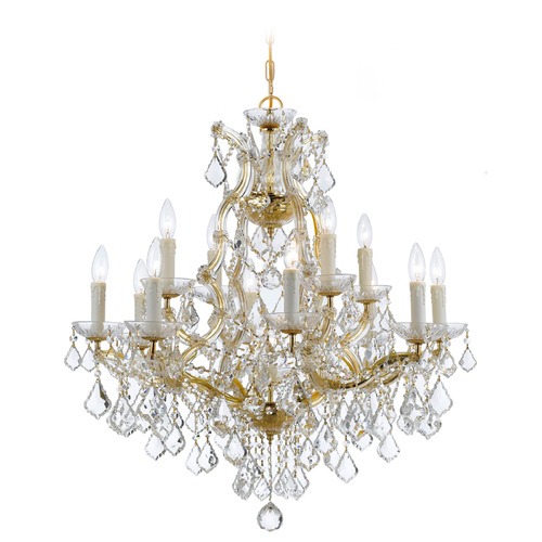 Crystorama Lighting Maria Theresa Gold Crystal Chandelier