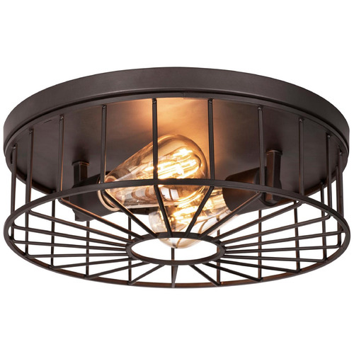 Afx Lighting Theo Black Flushmount Light