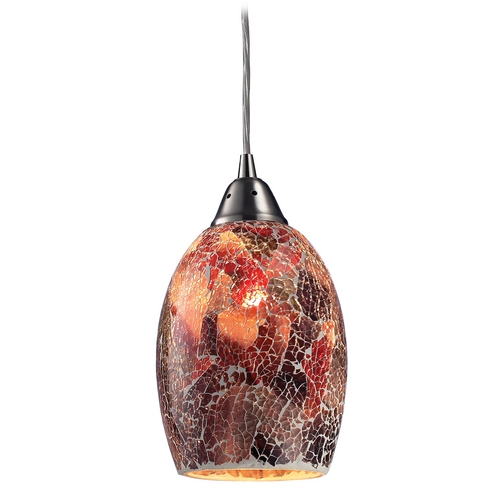 Elk Lighting Modern Mini-Pendant Light with Multi-Color Glass 73031-1