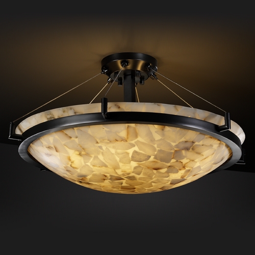 Alabaster Rocks! Collection Semi-Flush Mount by Justice Design Group