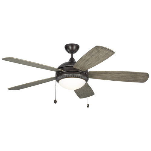 Generation Lighting Fan Collection Discus Ornate 52 Matte Black LED Ceiling Fan by Generation Lighting Fan Collection 5DIO52AGPD