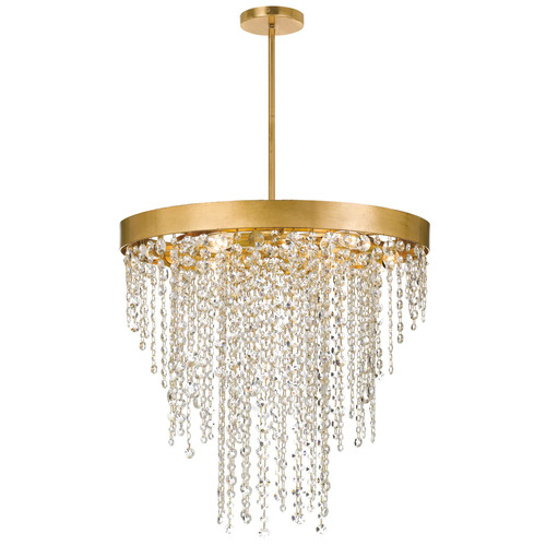 Winham Crystal Chandelier in Antique Gold by Crystorama Lighting