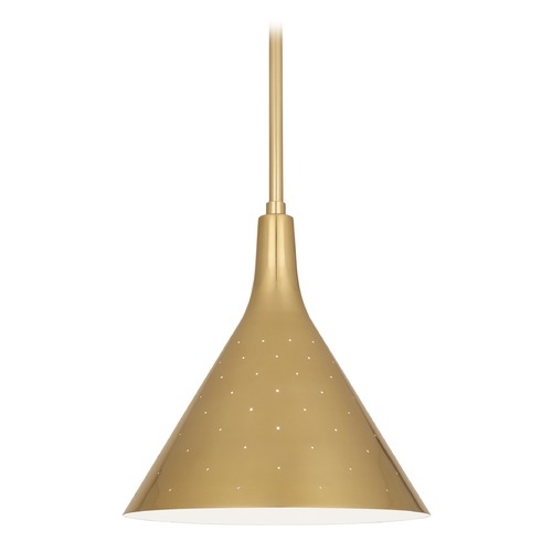 Robert Abbey Lighting Robert Abbey Lighting Pierce Modern Brass Pendant Light with Conical Shade 984