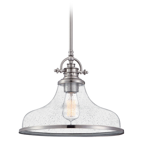 Grant 13.50-Inch Pendant in Brushed Nickel by Quoizel Lighting