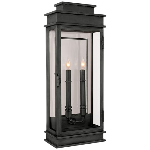 Visual Comfort Signature Collection E.F. Chapman Linear Tall Indoor Lantern in Bronze by Visual Comfort Signature CHD2910BZ