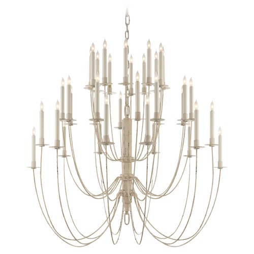 Visual Comfort Signature Collection Thomas OBrien Erika Chandelier in Belgian White by Visual Comfort Signature TOB5206BW