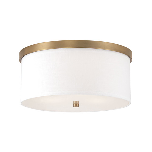 HomePlace by Capital Lighting Midtown 15.75-Inch Flush Mount in Aged Brass by Capital Lighting 2015AD-480