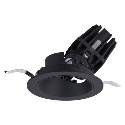 WAC Lighting 4-Inch FQ Downlights Black LED Recessed Trim by WAC Lighting R4FRAT-935-BK