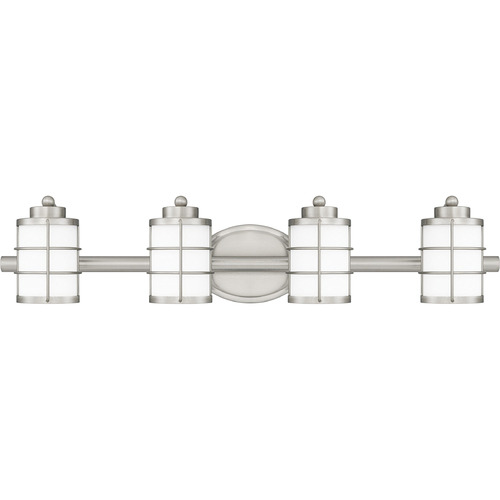 Hazlett Brushed Nickel Bathroom Light by Quoizel Lighting