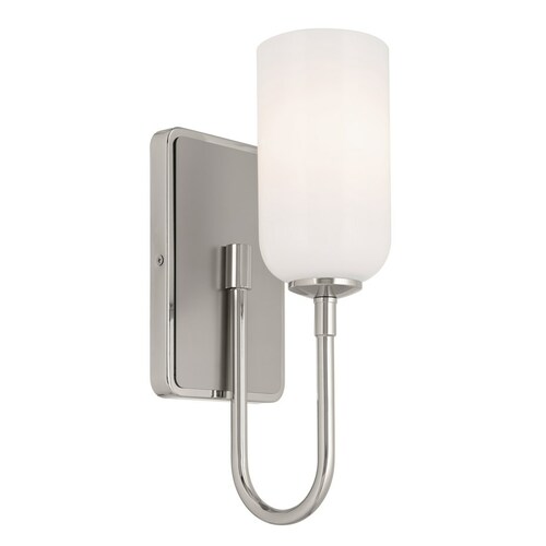 Kichler Lighting Solia Polished Nickel & Satin Nickel Sconce by Kichler Lighting 55161PN