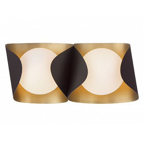 Minka Lavery Minka Lavery Kevin Von Kluck Flare Dark Bronze & Legacy Brass Bathroom Light 3772-855