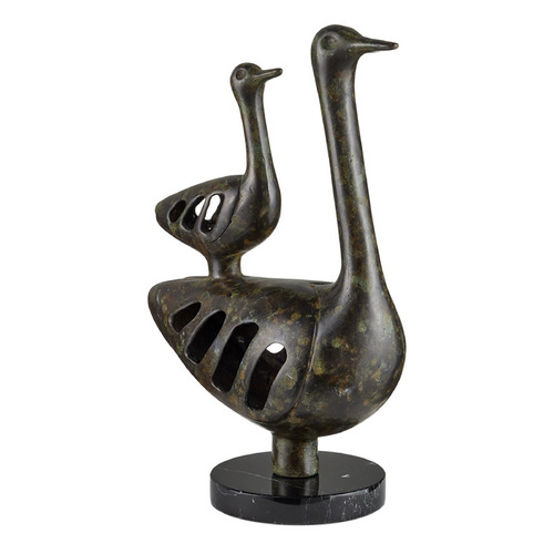 Currey and Company Duck Bronze Sculpture