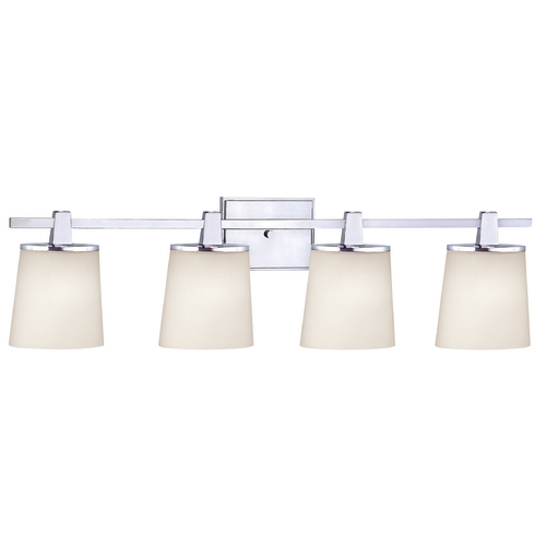 Ellipse 33-Inch Vanity Light in Chrome with White Oval Glass