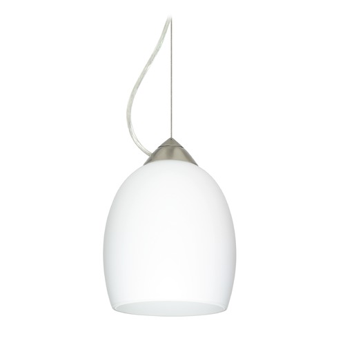 Besa Lighting Besa Lighting Lucia Satin Nickel LED Mini-Pendant Light 1KX-169707-LED-SN