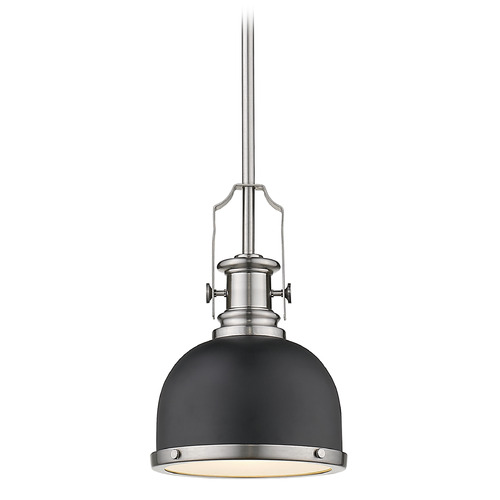 Melange Matte Black & Brushed Nickel Mini Pendant by Z-Lite