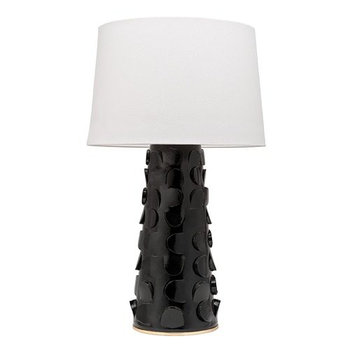 Mitzi by Hudson Valley Naomi Black Lustro & Gold Leaf Combo Table Lamp by Mitzi by Hudson Valley HL335201-BLK/GL