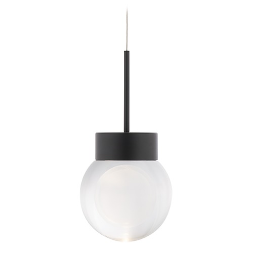 Modern Forms by WAC Lighting Double Bubble Black LED Mini Pendant by Modern Forms PD-82006-BK