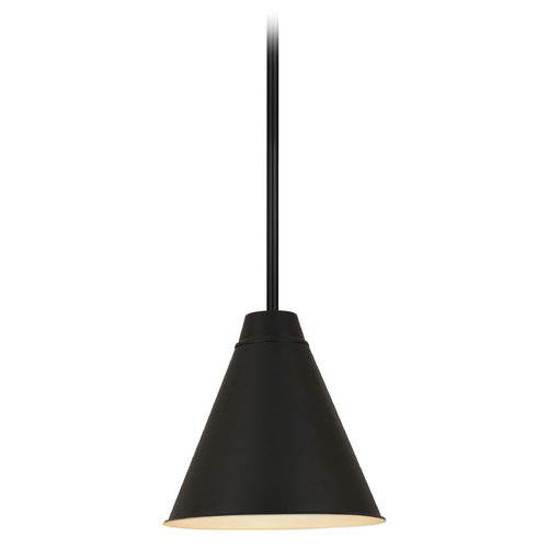 Eaton Matte Black Pendant by Z-Lite