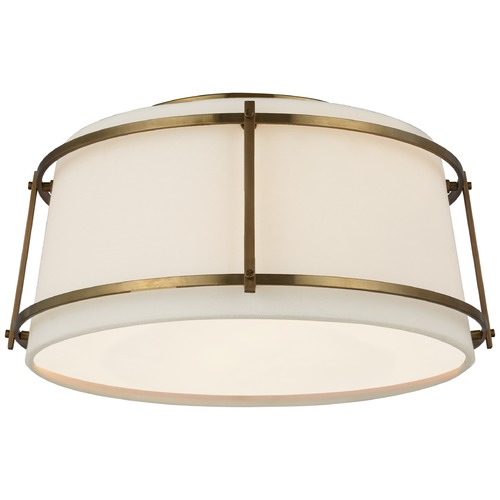 Visual Comfort Signature Collection Carrier & Company Callaway Flush Mount in Brass by Visual Comfort Signature S4685HABLFA