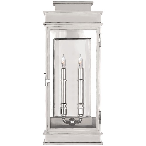 Visual Comfort Signature Collection E.F. Chapman Linear Tall Indoor Lantern in Nickel by Visual Comfort Signature CHD2910PN