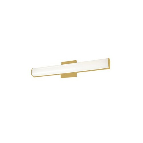 Longitude Brushed Gold LED Vertical Bathroom Light by Kuzco Lighting