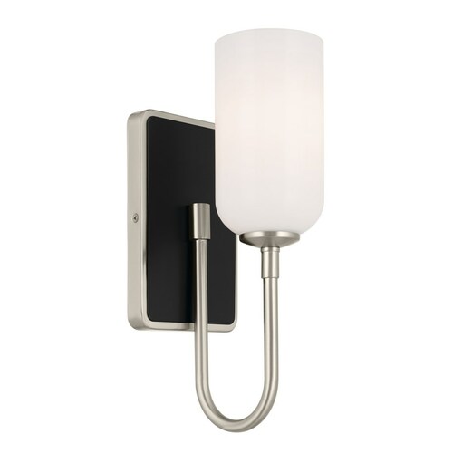 Solia Brushed Nickel & Black Sconce by Kichler Lighting