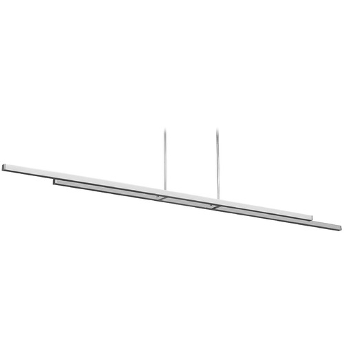 Visual Comfort Modern Collection Stagger Polished Stainless Steel LED Island Light