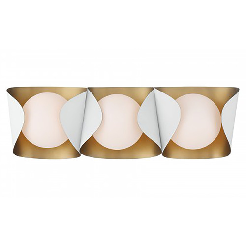 Minka Lavery Kevin Von Kluck Flare Sand White & Legacy Brass Bathroom Light