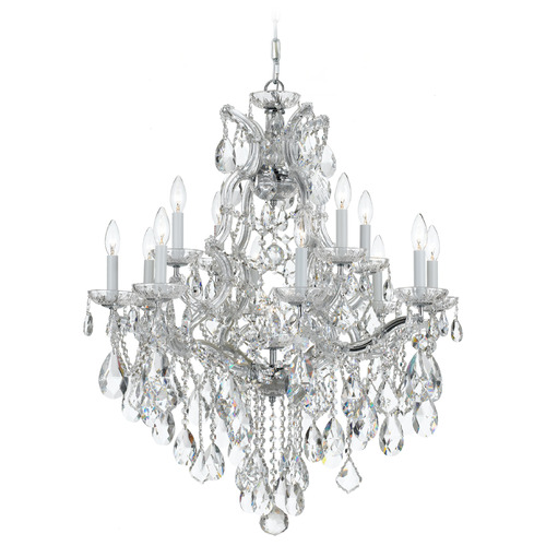 Crystorama Lighting Crystorama Lighting Maria Theresa Polished Chrome Crystal Chandelier 4413-CH-CL-SAQ