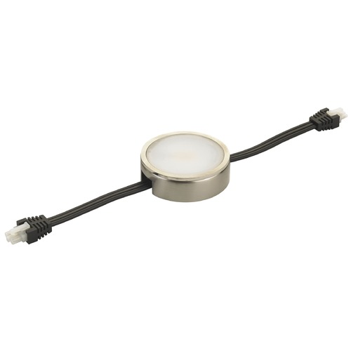 120 Volt Satin Nickel LED Puck Light Recessed / Surface Mount 3000K 260 Lumens