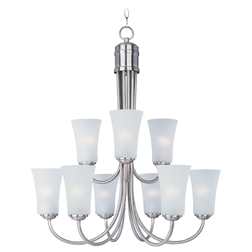 Logan Satin Nickel Chandelier by Maxim Lighting
