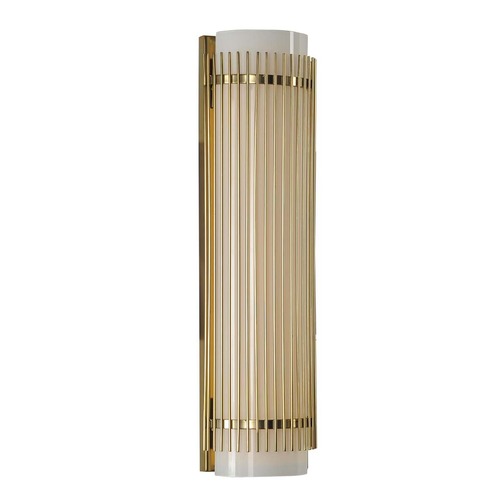 Edgewater Vintage Brass LED Vertical Bath Light by Kalco Lighting