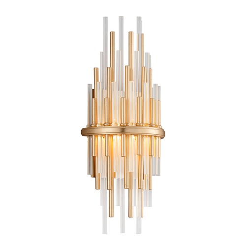 Corbett Lighting Modern Art Deco LED Sconce Gold Leaf / Stainless Theory by Corbett Lighting 238-11
