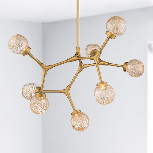 Modern Forms by WAC Lighting Catalyst 28-Inch Organic LED Chandelier in Aged Brass by Modern Forms PD-53728-AB