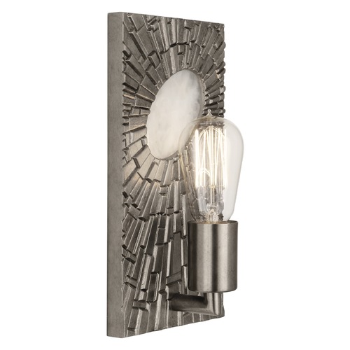 Robert Abbey Lighting Goliath Antiqued Polished Nickel with White Rock Crystal Accent Sconce by Robert Abbey S418