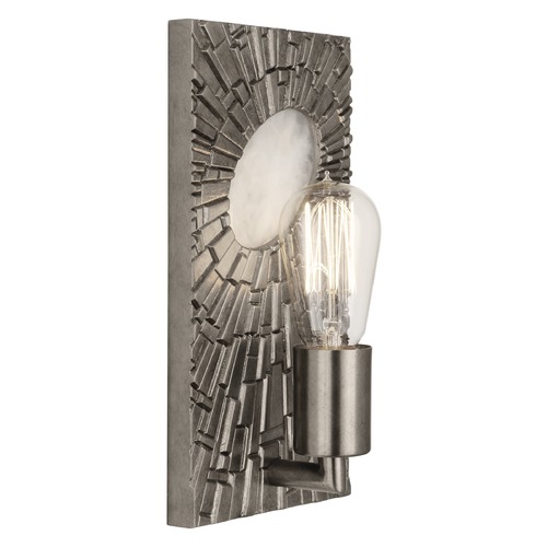Goliath Antiqued Polished Nickel with White Rock Crystal Accent Sconce by Robert Abbey