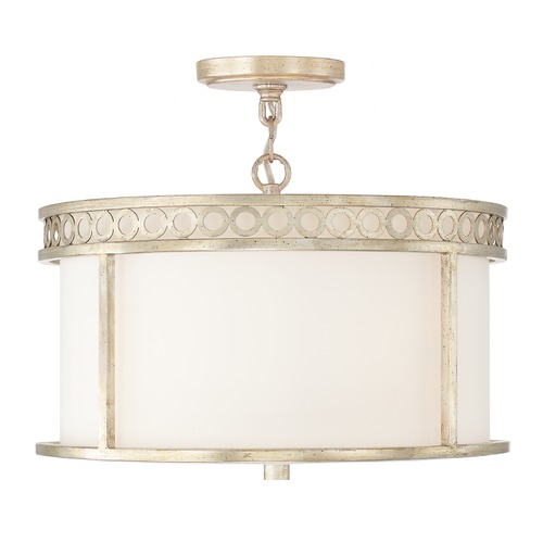 Isabella 15.25-Inch Winter Gold Semi-Flush Mount by HomePlace by Capital Lighting