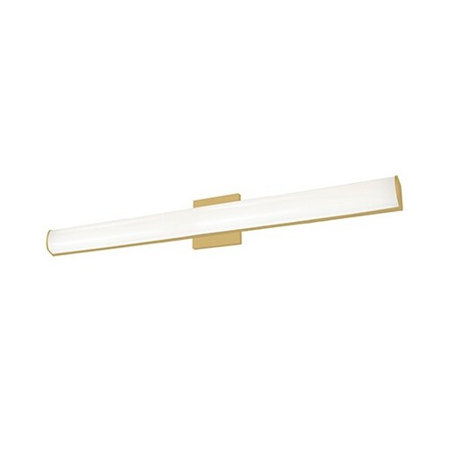 Longitude Brushed Gold LED Vertical Bathroom Light by Kuzco Lighting
