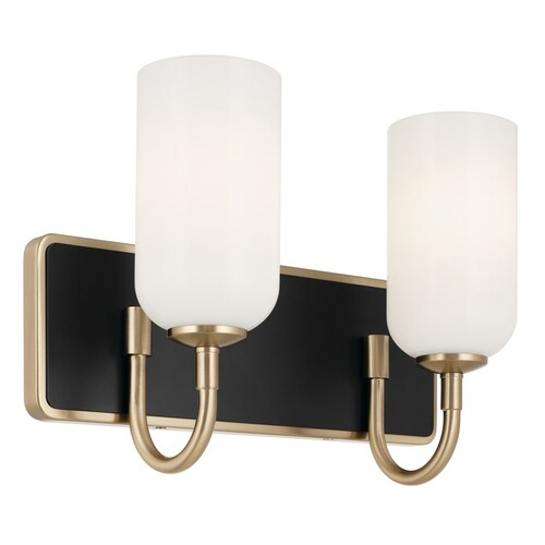 Kichler Lighting Solia Champagne Bronze & Black Bathroom Light by Kichler Lighting 55162CPZ