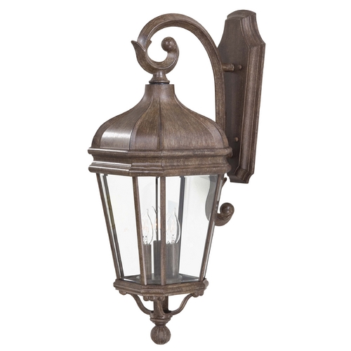 Outdoor Wall Light with Clear Glass in Vintage Rust by Minka Lavery