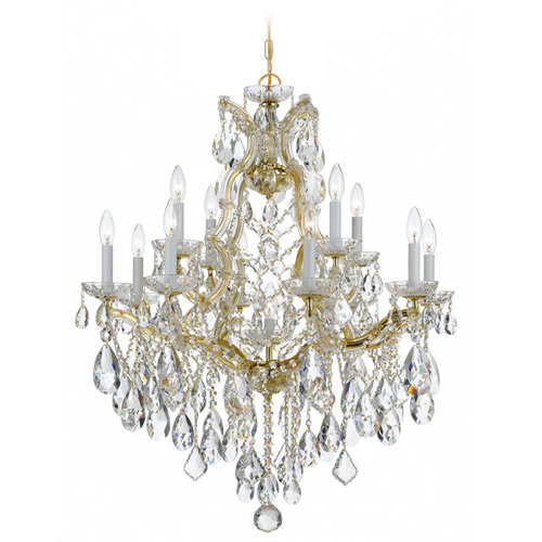 Crystorama Lighting Crystorama Lighting Maria Theresa Gold Crystal Chandelier 4413-GD-CL-S