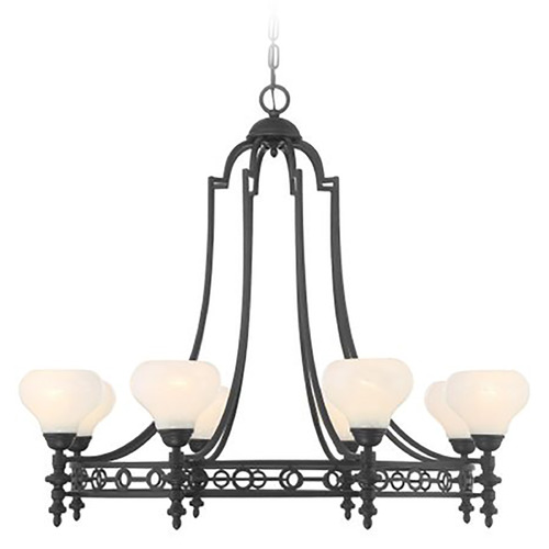 Savoy House Savoy House Lighting Allston Matte Black Chandelier 1-1605-8-89