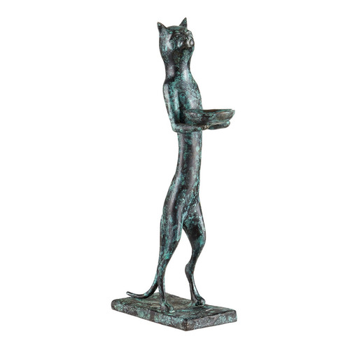 Currey and Company Bastet Green Granite Sculpture