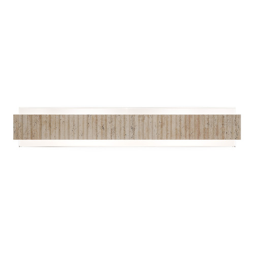 Modern Forms by WAC Lighting Modern Forms Magnate Beige Travertine / Aged Brass LED Bathroom Light WS270627-WV/AB